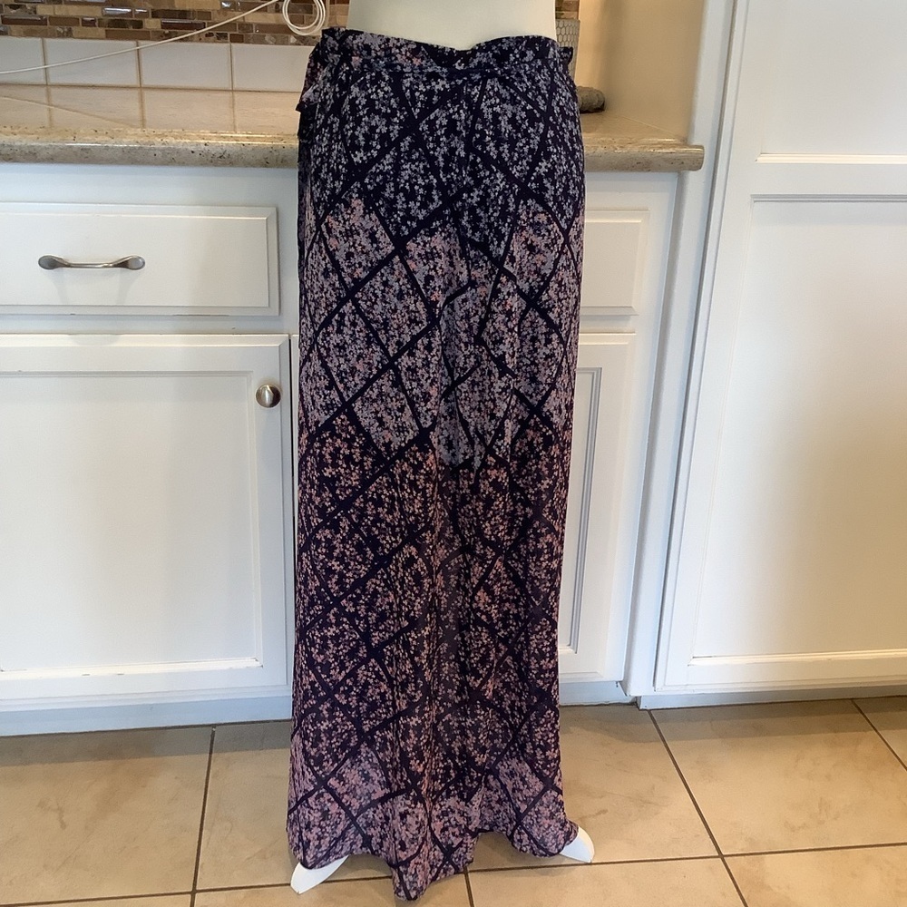 Erin Fetherston Wrap Skirt Purple Floral NWT Lightweight
